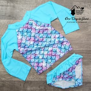 Amzbrly Long Sleeve Rashguard Bikini Swimsuit Size XL